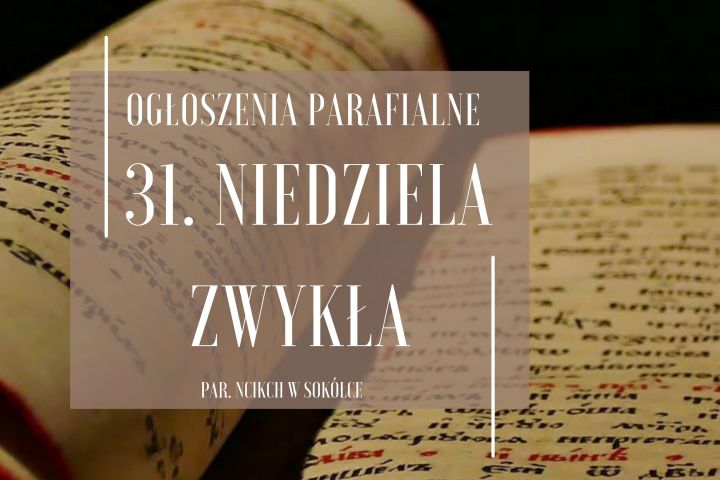 31. Niedziela Zwykła