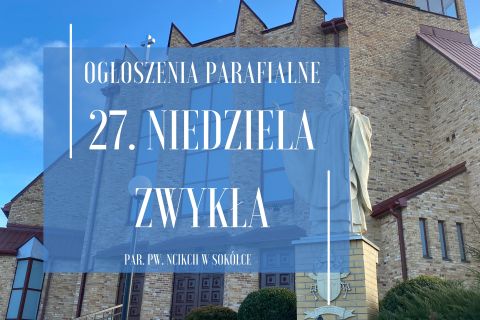27. Niedziela Zwykła, 5.10.2025 r.