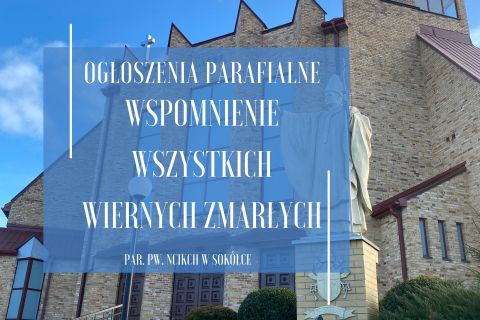 Wspomnienie wszystkich wiernych zmarłych, 2.11.2025 r.