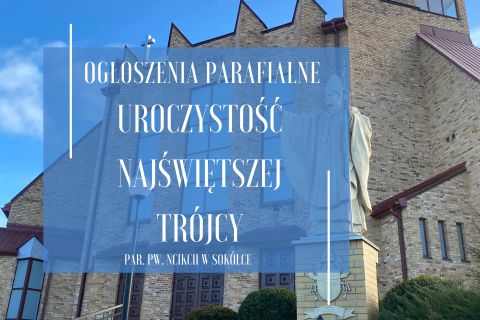 Uroczystość Trójcy Najświętszej, 31.05.2026 r.